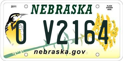NE license plate 0V2164
