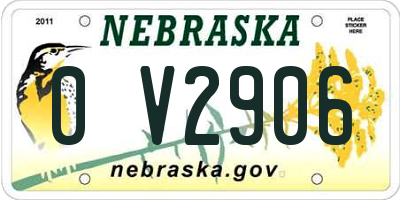 NE license plate 0V2906