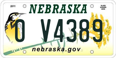 NE license plate 0V4389