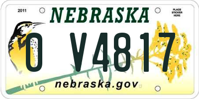 NE license plate 0V4817