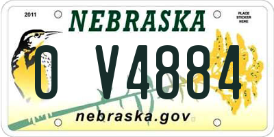 NE license plate 0V4884