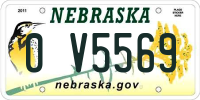 NE license plate 0V5569