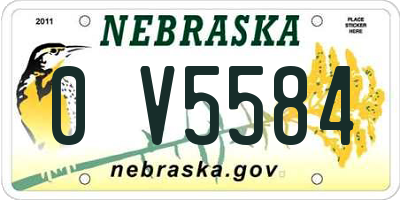 NE license plate 0V5584