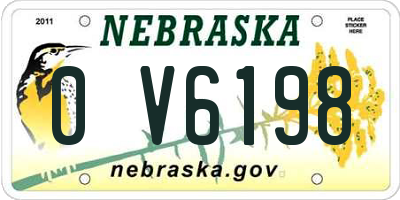 NE license plate 0V6198