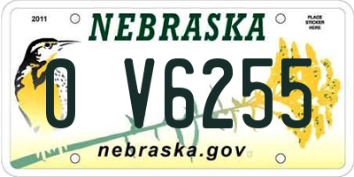 NE license plate 0V6255