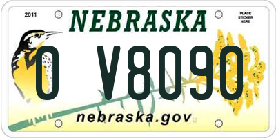 NE license plate 0V8090