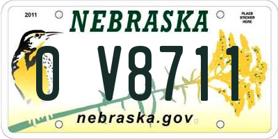 NE license plate 0V8711
