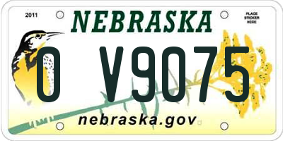 NE license plate 0V9075