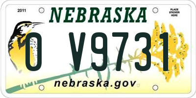 NE license plate 0V9731