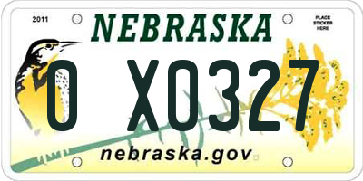 NE license plate 0X0327