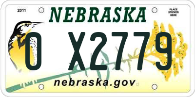 NE license plate 0X2779