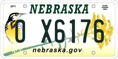 NE license plate 0X6176