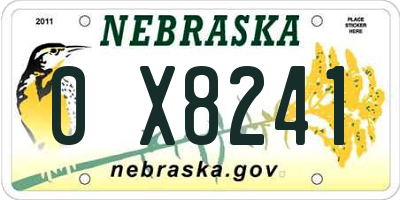 NE license plate 0X8241