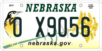 NE license plate 0X9056