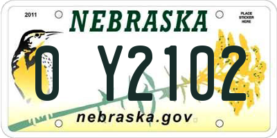 NE license plate 0Y2102