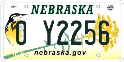 NE license plate 0Y2256