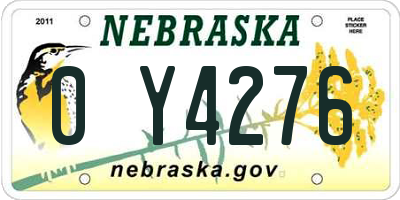 NE license plate 0Y4276