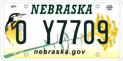NE license plate 0Y7709