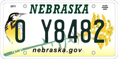 NE license plate 0Y8482