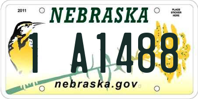 NE license plate 1A1488