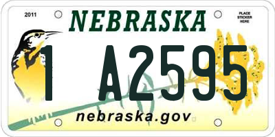 NE license plate 1A2595