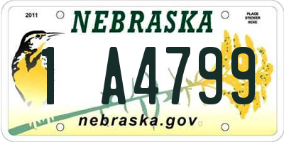 NE license plate 1A4799