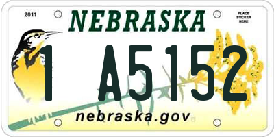 NE license plate 1A5152