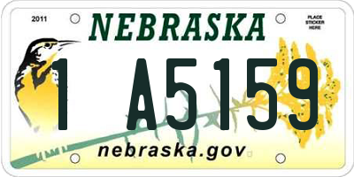 NE license plate 1A5159