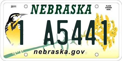 NE license plate 1A5441
