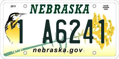 NE license plate 1A6241