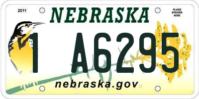 NE license plate 1A6295