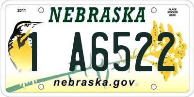 NE license plate 1A6522