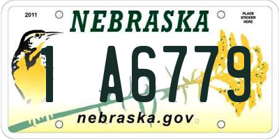 NE license plate 1A6779