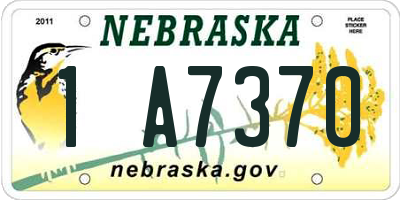 NE license plate 1A7370