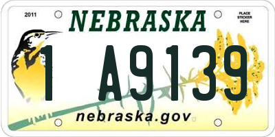 NE license plate 1A9139