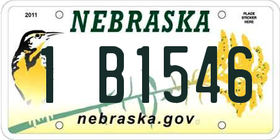 NE license plate 1B1546