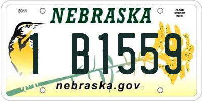 NE license plate 1B1559