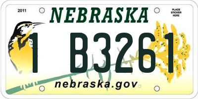NE license plate 1B3261