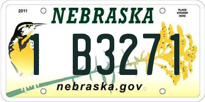 NE license plate 1B3271
