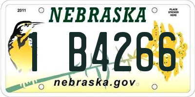 NE license plate 1B4266