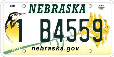 NE license plate 1B4559