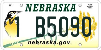 NE license plate 1B5090