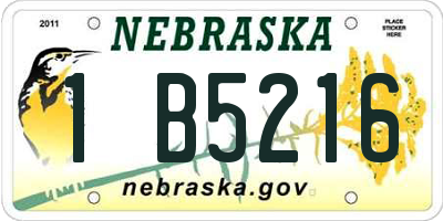 NE license plate 1B5216