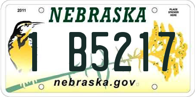 NE license plate 1B5217