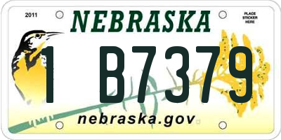 NE license plate 1B7379
