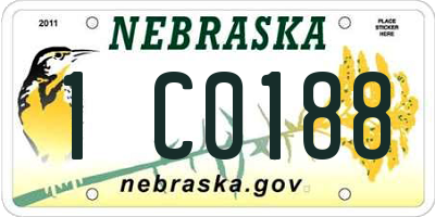 NE license plate 1C0188