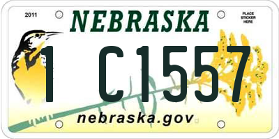 NE license plate 1C1557