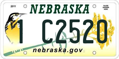 NE license plate 1C2520