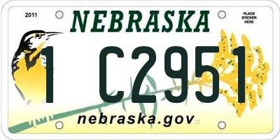 NE license plate 1C2951