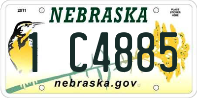 NE license plate 1C4885